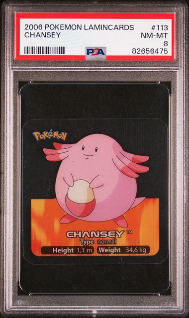 PSA 8 Chansey Pokemon Lamincards #113
