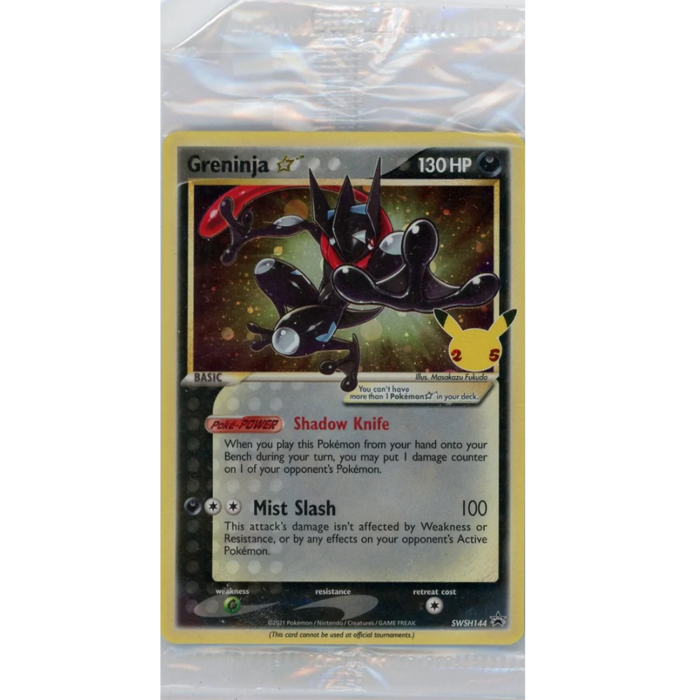 pokemon shiny greninja card Gold Star SWSH144 Sealed Celebrations Promo RarityUltra Rare Hit Points310 HP Water Shinobi Blade (170 You may search your library for a card and put it into your hand Pokemon Card JP GX Ultra