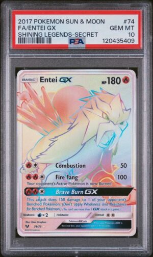 PSA 10 Entei Shining Legends #74