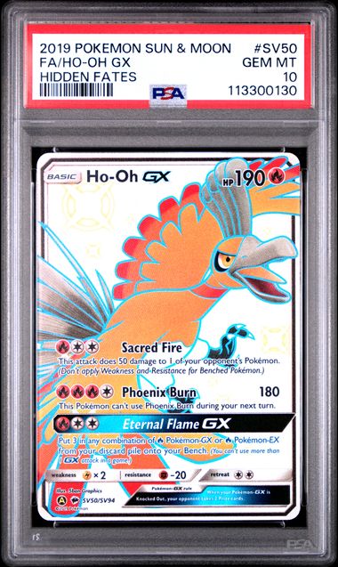 PSA 10 Ho-Oh Hidden Fates #SV50