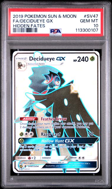 PSA 10 Decidueye Hidden Fates #SV47