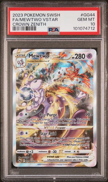 PSA 10 Mewtwo Vstar Crown Zenith #GG44