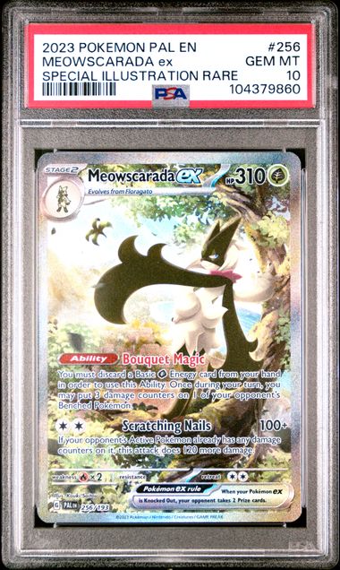 PSA 10 Meowscarada Paldea Evolved #256