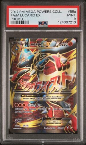 PSA 9 M Lucario ex Mega Power Box Promo #55a